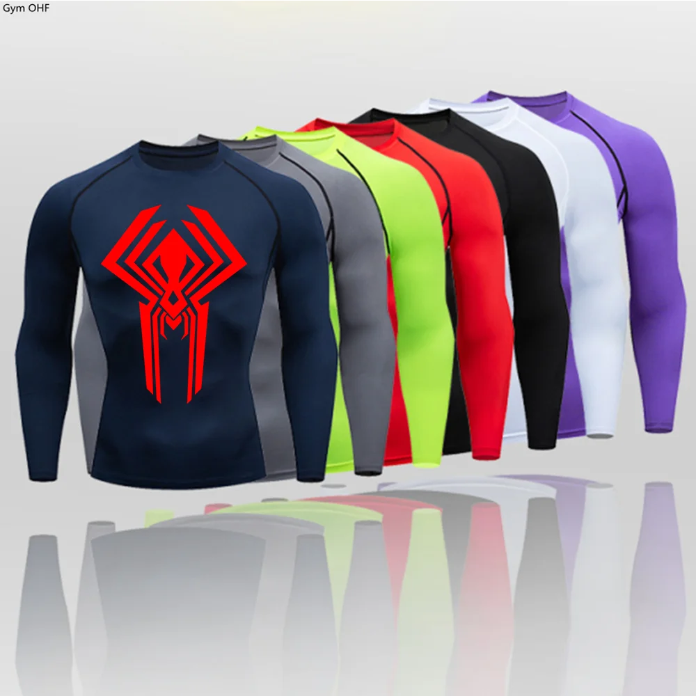 Compression Shirts New Spider Quick Dry Breathable T-Shirt Men Sports Training Clothes Long Sleeve Men\'s T Shirt Gym Running