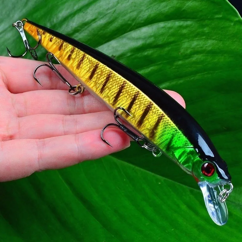 1PCS 14cm 18.5g  3D Bionic Minnow Fishing Lure Hard Bait with 3 Fishing Hooks Fishing Tackle Lure 3D Eyes Free Shipping