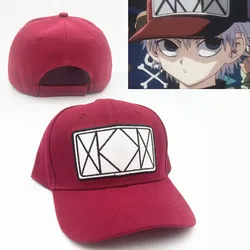 Anime Hunter × hunter Killua Zoldyck ten sam kapelusz Cosplay czerwony haft czapka z daszkiem Sunhat akcesoria Unisex prezent rekwizyt