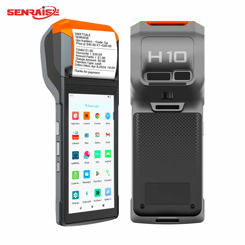 Senraise H10p المحمولة تسجيل المدفوعات النقدية نقطة البيع Pos