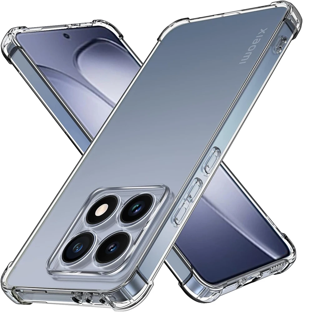 

3D Airbag Silicone Soft Case For Xiaomi 14T 14 13 13T 12 12S 12X 12T Pro Lite Ultra Ultra Thin Clear Back Cover Shockproof Shell