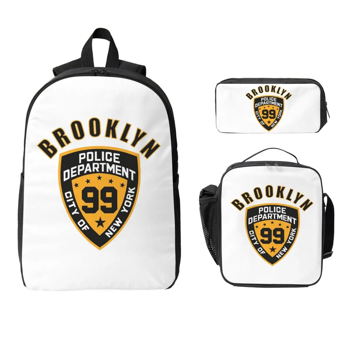 

Brooklyn Nine Nine - 99th Precinct Mug Backpack BookBag School Bag Laptop Shoulder Bags 3ps Insulated Lunch Bag Pencil Case