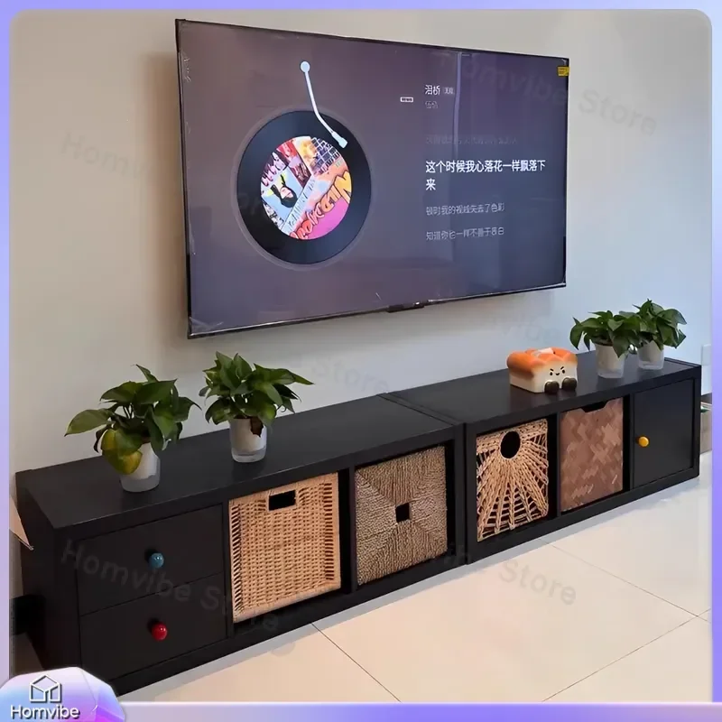 Modern TV Stand Cabinet Living Room Furniture Floor Storage Unit Display Shelf Wooden Media Console Entertainment Center Home