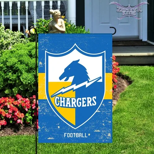Vintage LA Chargers garden flag 12