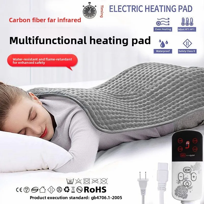 Graphene Heating Pad with Far Infrared Therapy - Remote Control and LCD Display for Easy Temperature Adjustment