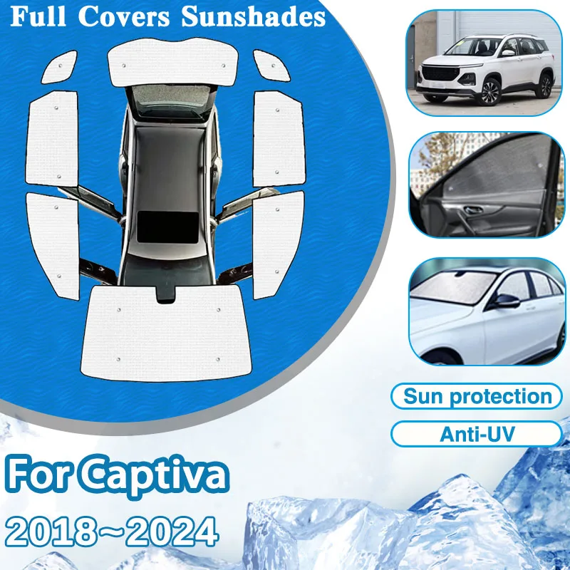 

Full Cover Sunshades Anti-UV 2018~2024 For Baojun 530 CN202S Captiva Sun Shade Protection Auto Accessories Sun Shade