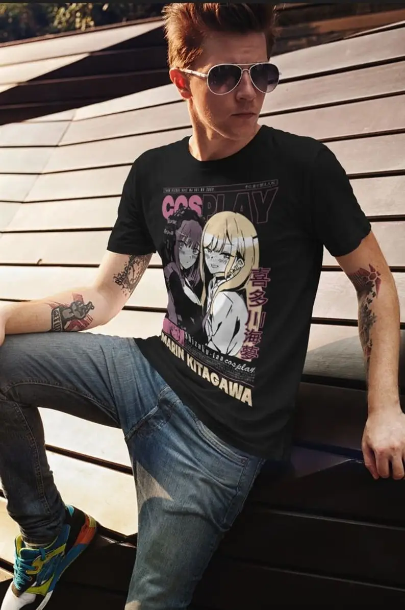Unisex My Cosplay Darling Anime T-Shirt, Sailor Manga Waifu Graphic Tee Shirt