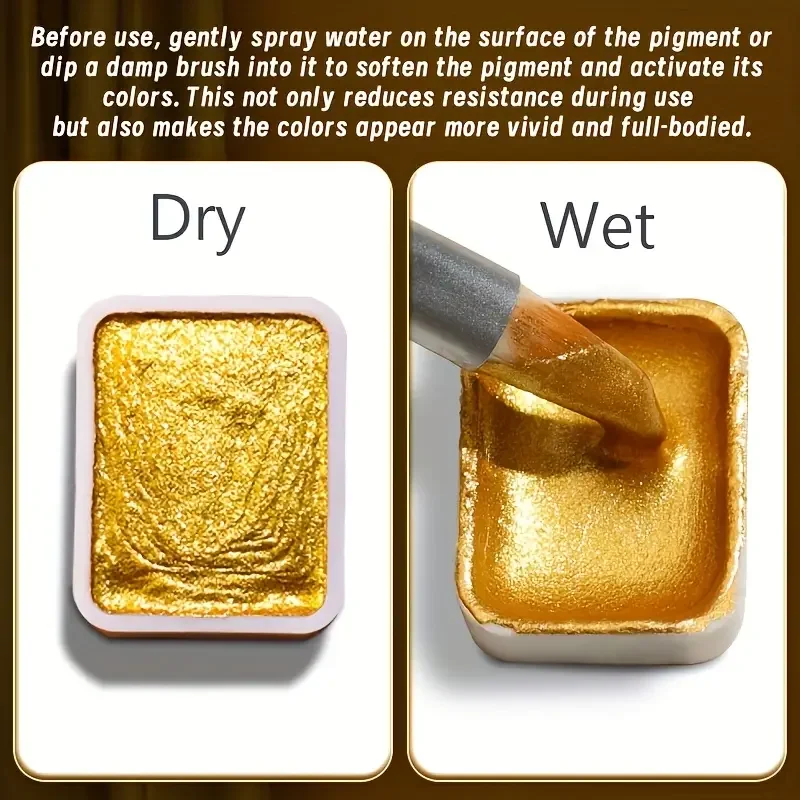مجموعة ألوان مائية صلبة مكونة من 12 لونًا مع أصباغ حية لامعة وغير قابلة للتلاشي لفن الأظافر والحرف اليدوية والرسم بنفسك #3