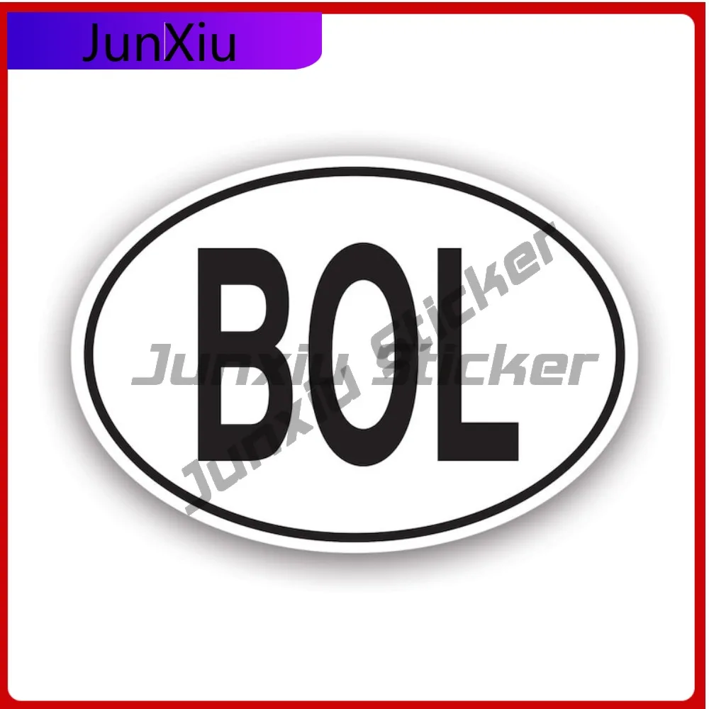 

Bol Bolivia Country Code Oval Stickerwaterproof Anime Bumper Waterproof Vinyl Decal For Car Bumpers Protection Creative High