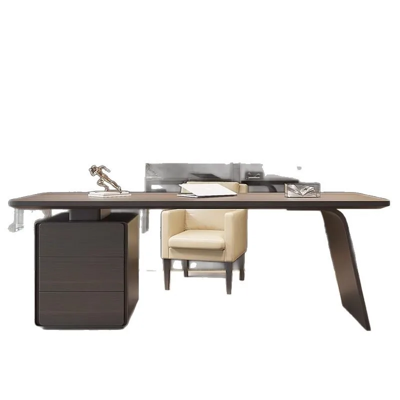 

Italian minimalist double boss office desk home study modern simple desktop writing computer desk display table