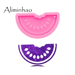 DY0534 Shiny Watermelon Keychain Mould Silicone Epoxy Resin Mold Necklace Jewellery Making