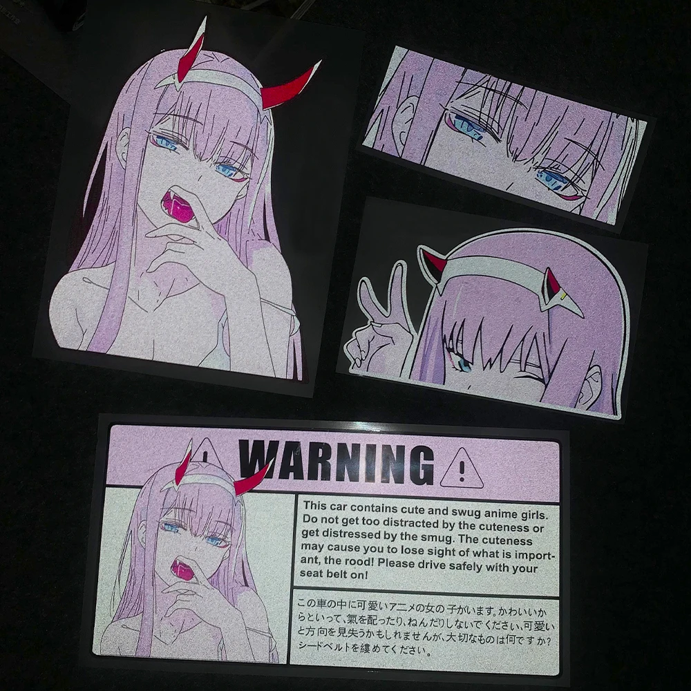 Pegatina de Anime JDM para decoración de coche, pegatina de Ojos de chica rosa, cubierta de tanque de combustible, parachoques de carrocería de