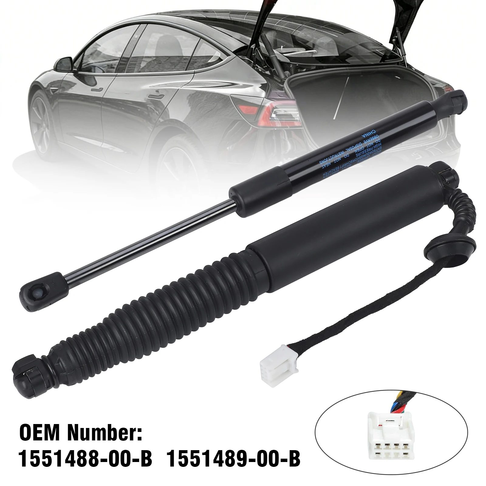 Elektrische Heckklappen-Stützstrebe links und rechts, 1551488-99-B Stoßdämpfer, 1 Paar für Tesla Model 3 2021-2023 – Detail 6