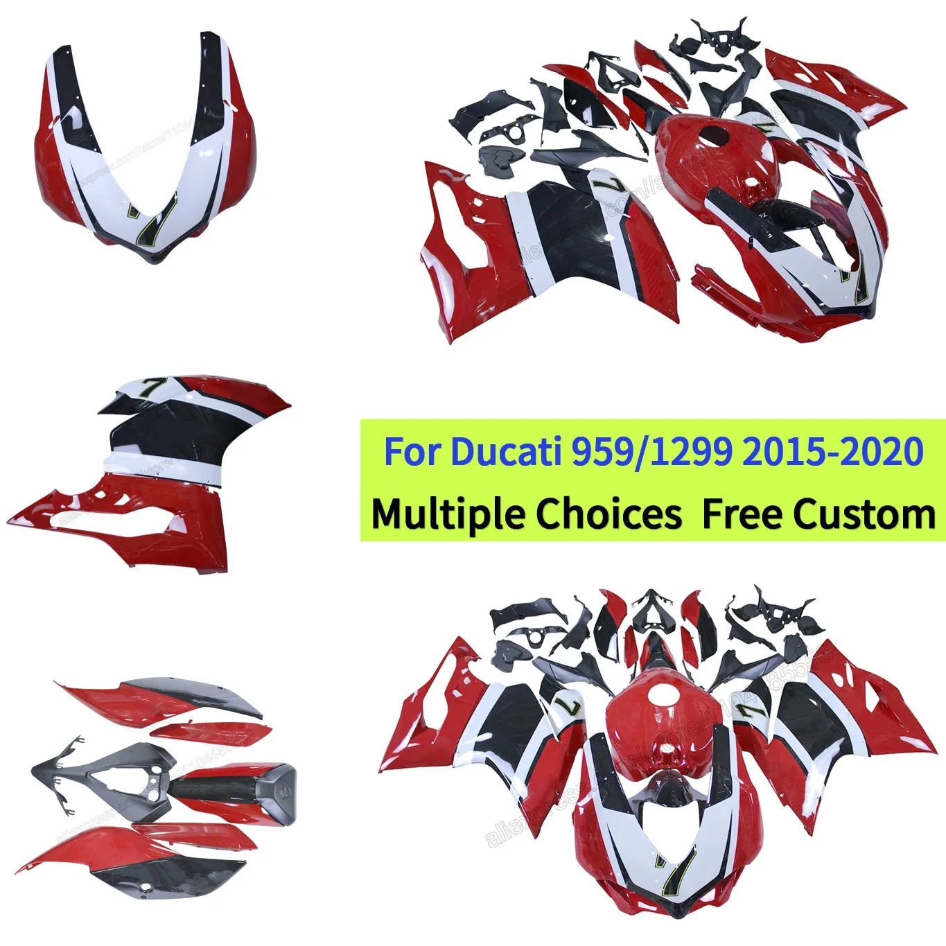 

Motorcycle plastic body part PANIGALE 1299 H9 2015-2017 2018 2019 2020 Full Fairing kit for Ducati 959