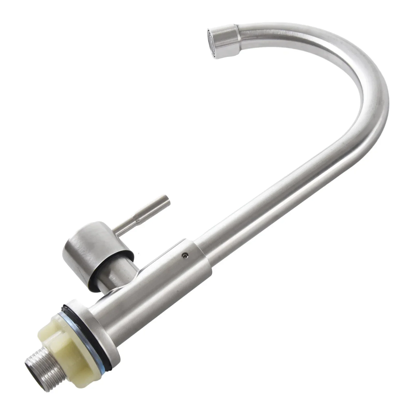 Kitchen Faucet Stainless Steel -=-Water Tap Single Cold Free Rotation Deck Mounted =-Single Lever Bathroom Kitchen Sink Faucet