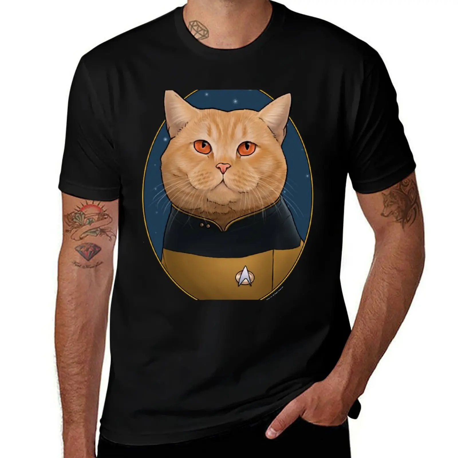 

Star Trek Obrien Cat Formation T-Shirt funny t shirts man cotton t shirt pack