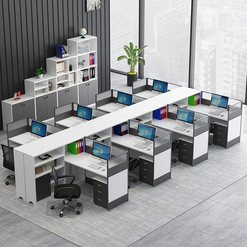 Office desk and chair combination screen partition, 8-person screen, office desk, staff card seat, workstation, finance office