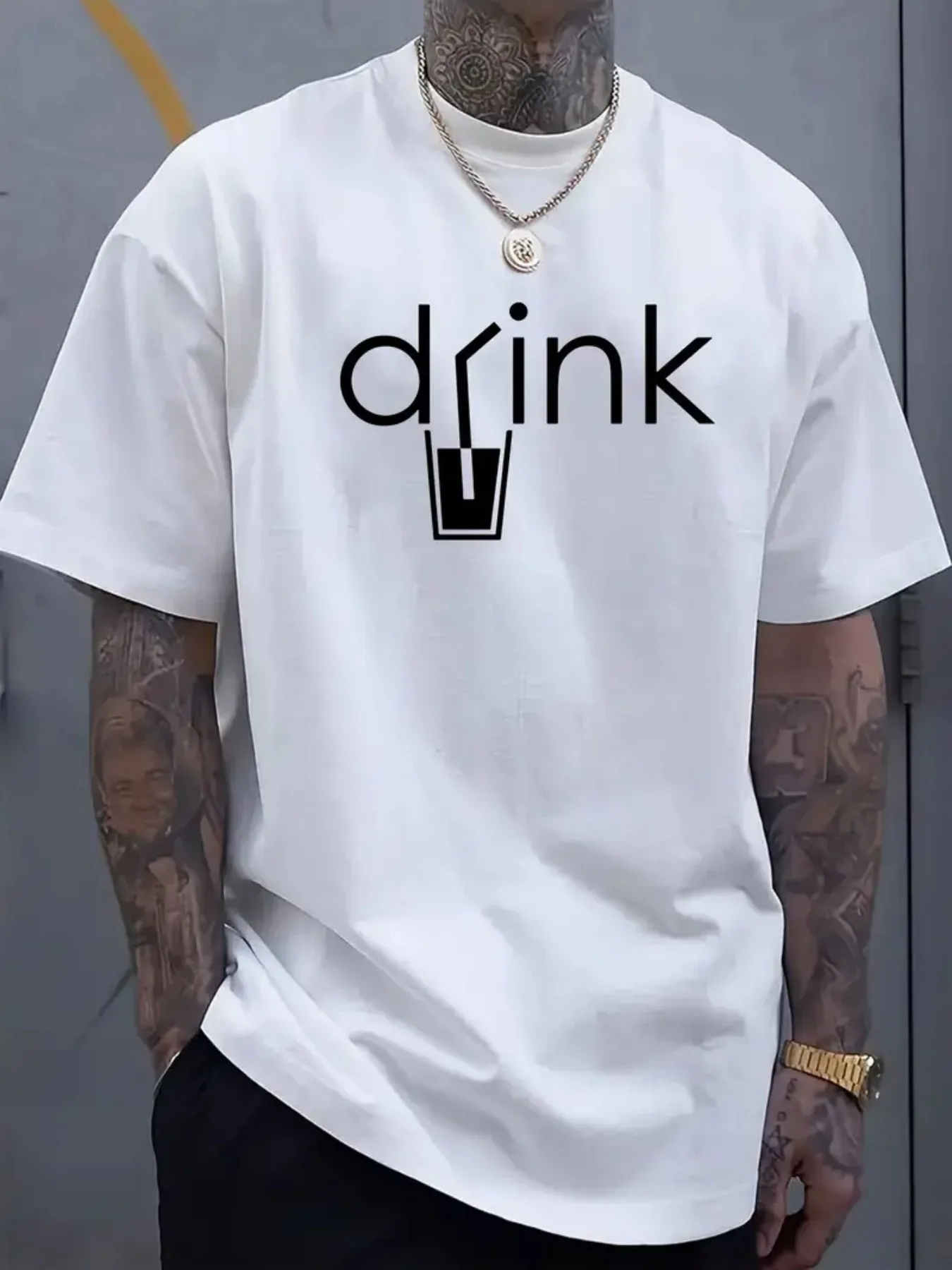 180G - Made of 100% |   Casual Printed Design for Everyday Wear, Men'S Short-Sleeve T-Shirt with a Relaxed Fit, Adaptable T-Shirt - Moisture-Wicking And Low Maintenance - Machine Washable - Dispatched from a Local Warehouse