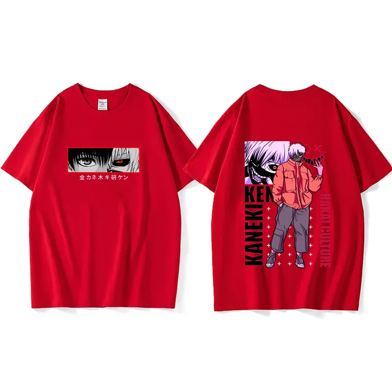 Anime Tokyo Ghoul KEN KANEKI Print T Shirt Couple student street sports casual T-shirt