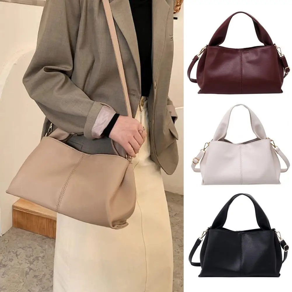 Luxury Retro Faux Leather Women\'s Handbag Adjustable Strap Tote Single Shoulder Messenger Crossbody Bag for Daily Dating Use