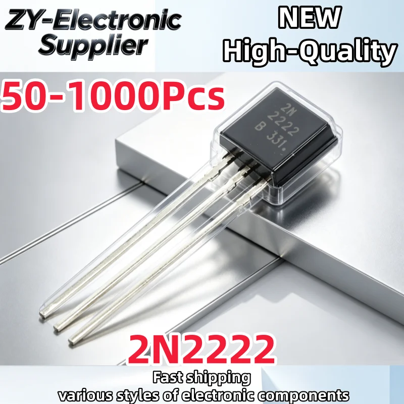50-1000PCS Brand New 2N2222 TO-92 0.6A/30V NPN Power Transistor Best Quality In Stock