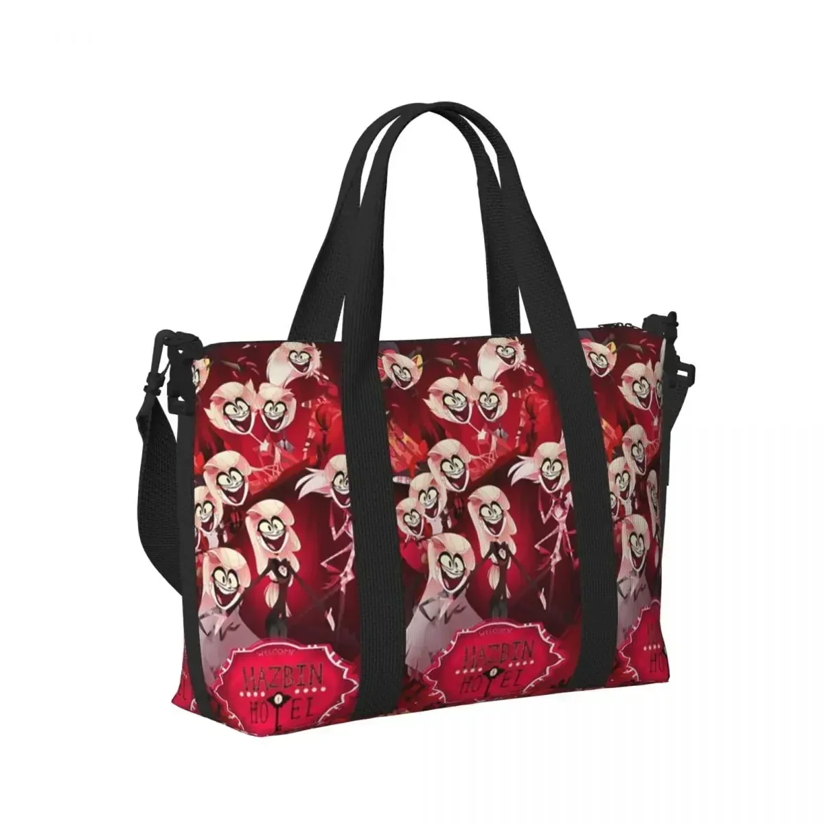 Hazbin Hotels Comedy Anime America Song And Dance Beach Travel Bag Tote Bags for Gym Sport Women Shopping Duffle Shoulder Bag