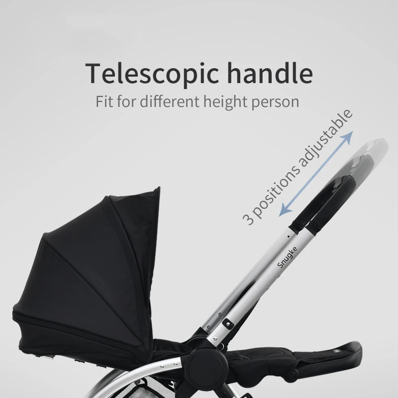 Baby Stroller Pushchair One Hand Folding 3 Positions Adjustable Backrest Lightweight Stroller