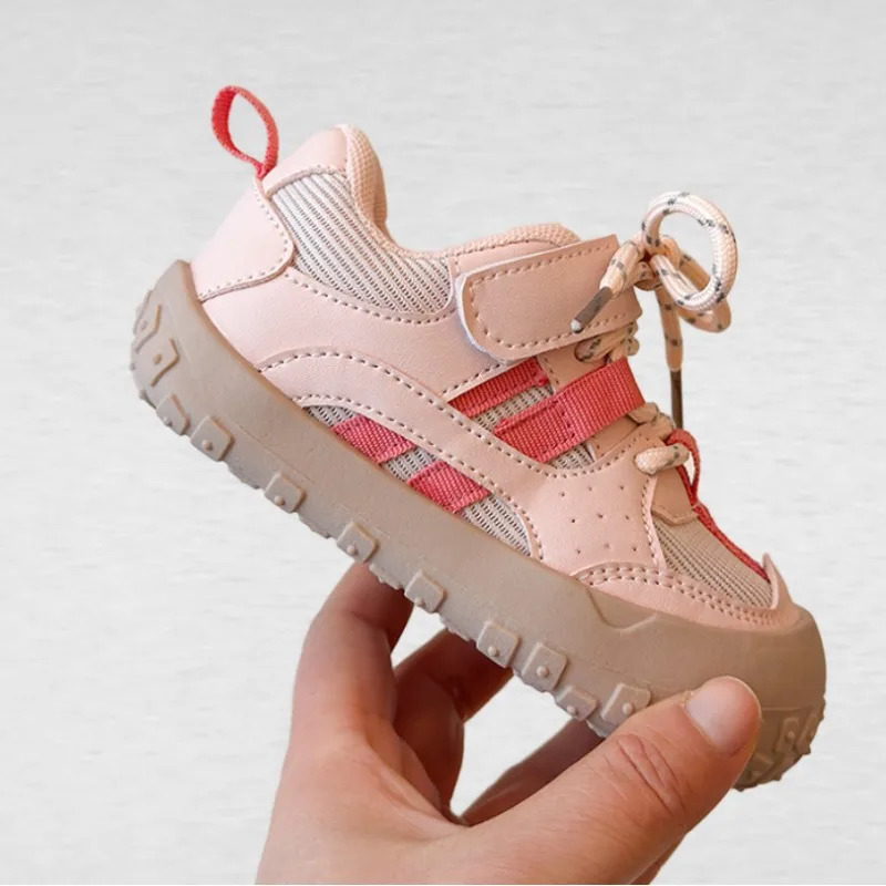 Boys' Shoes Spring Autumn  New Children's Leather Surface Lightweight Breathable Primary School Boys and Girls Sports White Shoe
