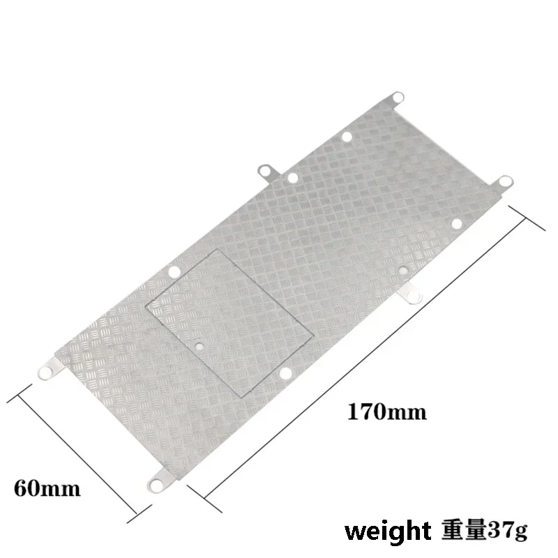 Placa de deslizamiento de simulación de Metal plateado para camión Tamiya RC 1/14, coche King Hauler 56344 56301, piezas de juguete Diy