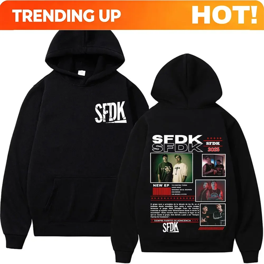 Customization Rapper Sfdk Album Tour 2025 Graphic Hoodie Men Women Harajuku Hip Hop Gothic Street Sweatshirts Casual Comfort Ove