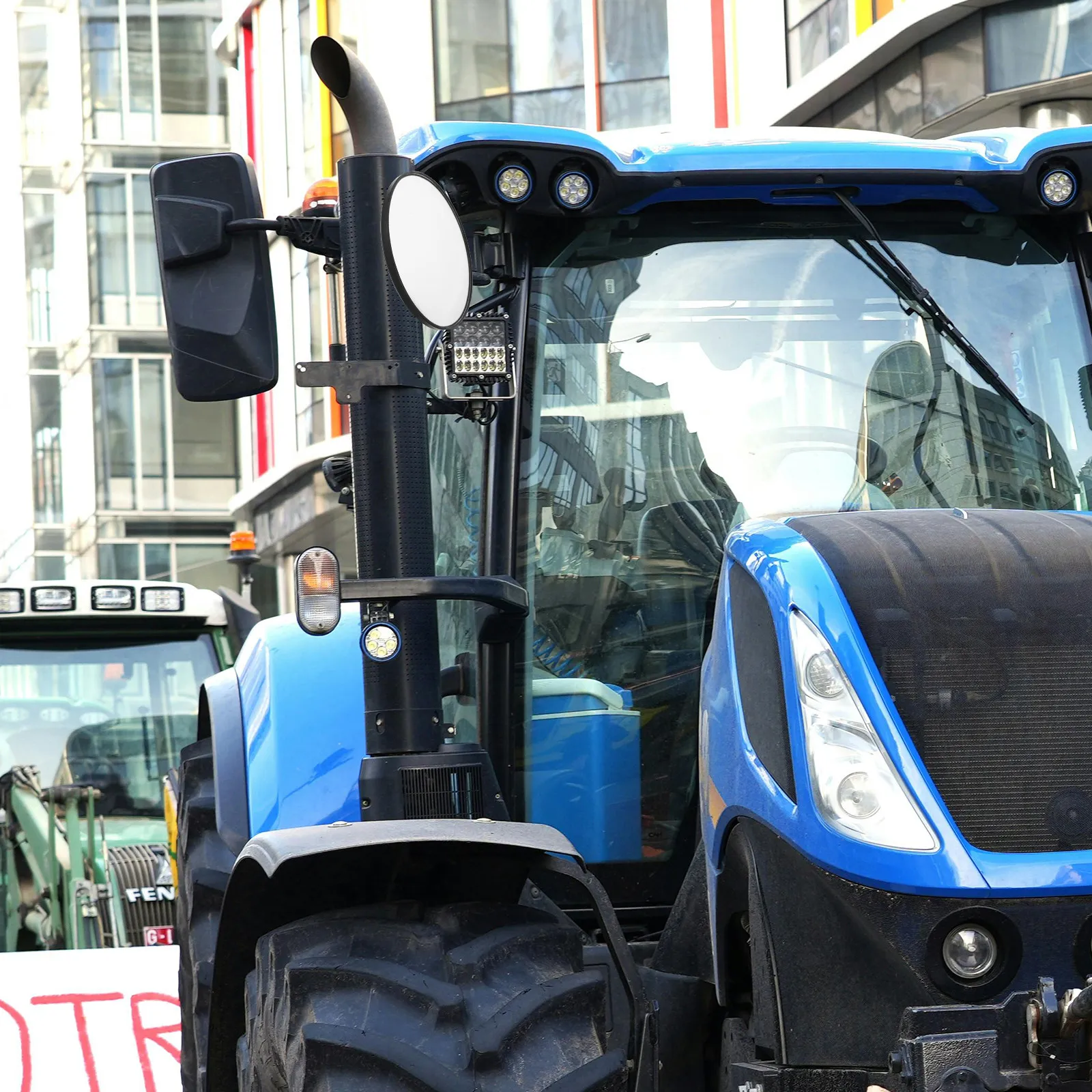 

2 шт. широкоугольных выпуклых зеркал заднего вида большого размера для экскаваторов, погрузчиков, тракторов, тяжелой техники, аксессуары для обеспечения безопасности