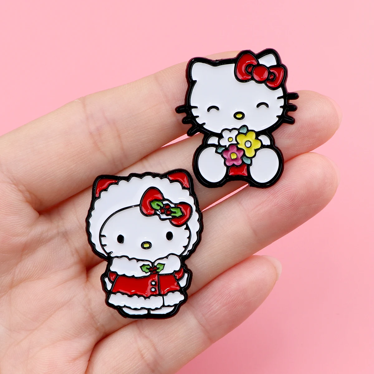 Kawaii Kitty Angle Enamel Pins Iron Brooches For Clothing Backpack DIY Cartoon Lapel Badges Fashion Jewelry Accessories Gifts