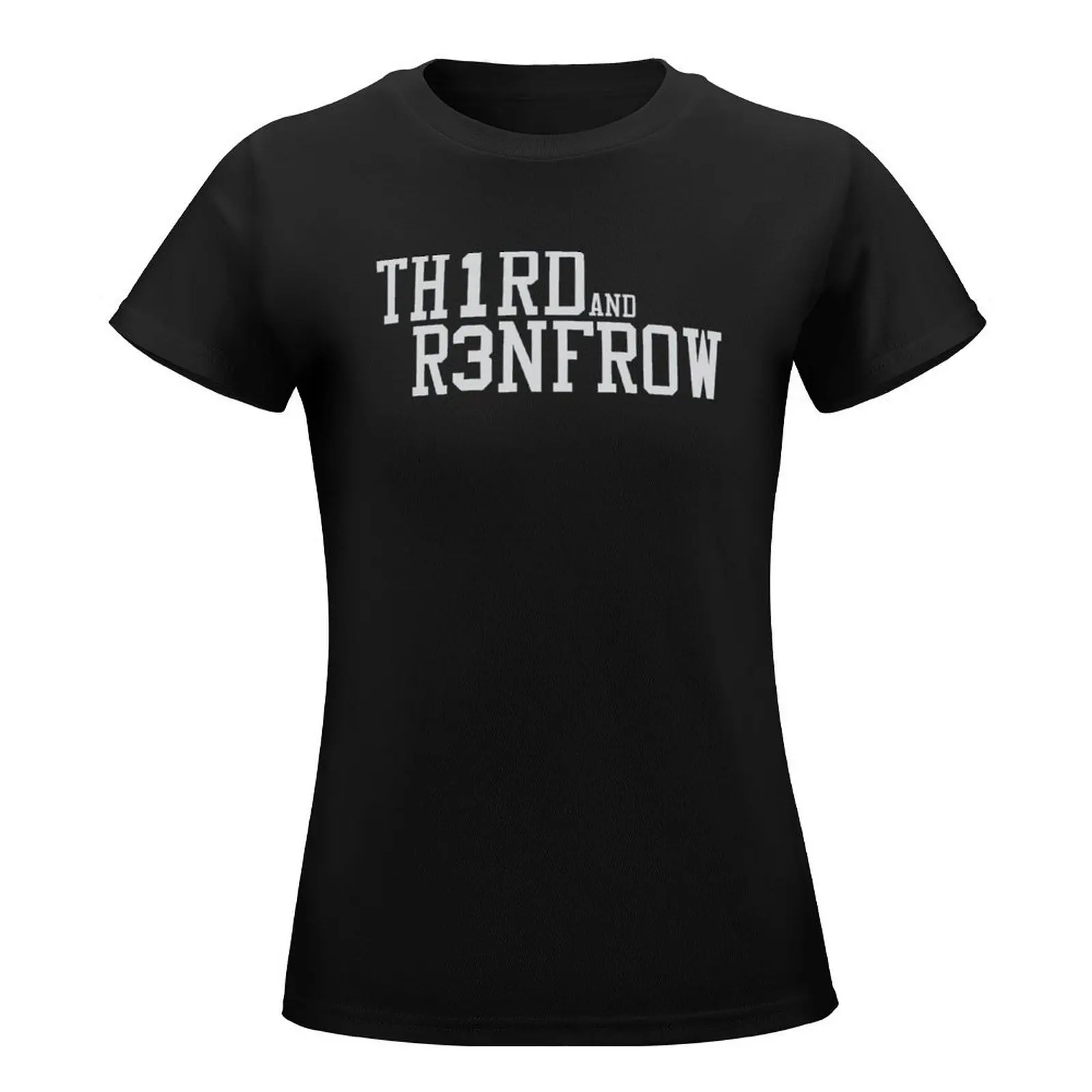 Third and Renfrow T-Shirt cute tops plus size tops tees vintage clothes t-shirt dress for Women sexy