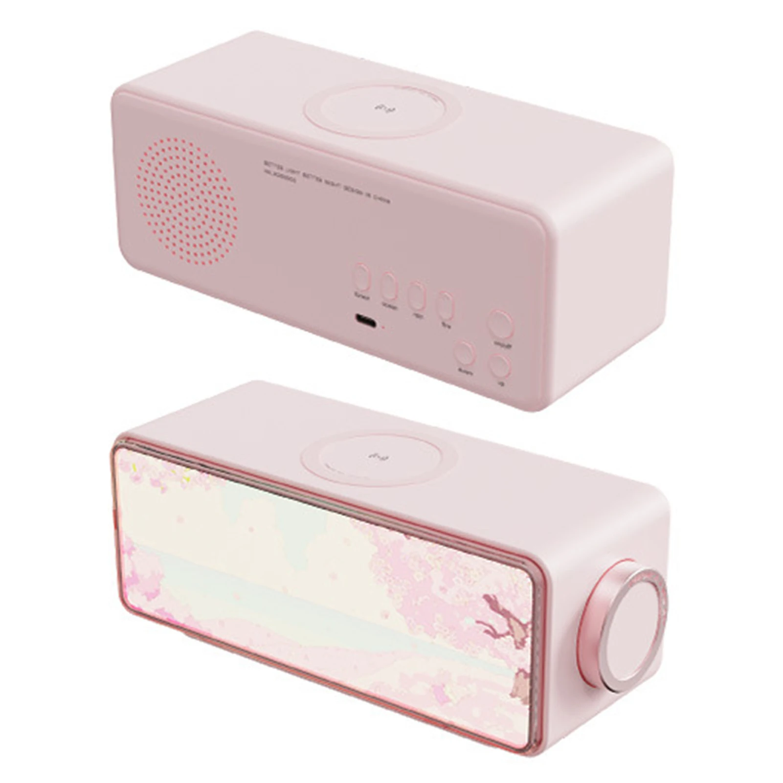 Alto-falante pequeno 3 em 1 com alto-falante portátil multifuncional com luz noturna para uso doméstico