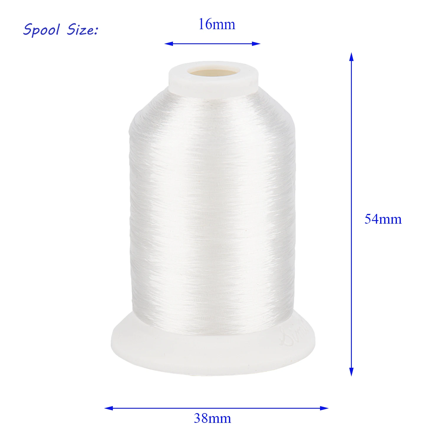 Simthread Transparent invisible thread size .004 Clear White Black Monofilament Sewing Thread 1500 Yards mini-king Spools