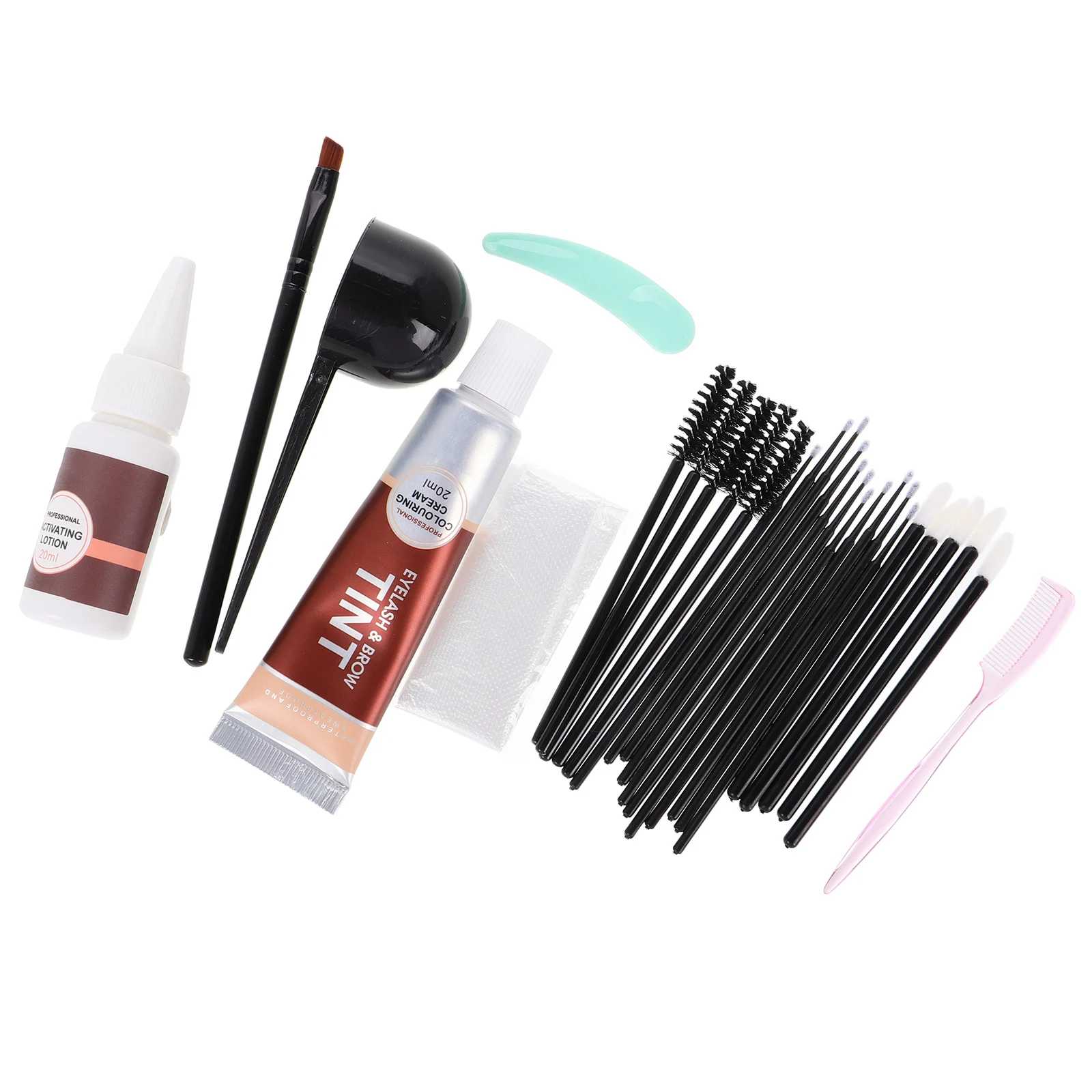 

1Set Eyebrow Dye Kit with Brush Dark Brown Waterproof Brow Gel DIY Eyebrow Coloring Set for Natural Wild Brow Look