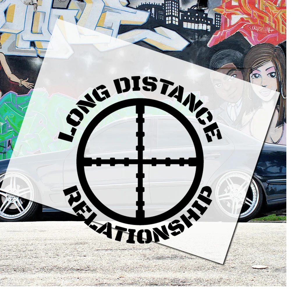 LONG DISTANCE RELATIONSHIP Stickers Ussr For Truck Window Bumper Auto Suv Door Laptop Kayak Vinyl Decal