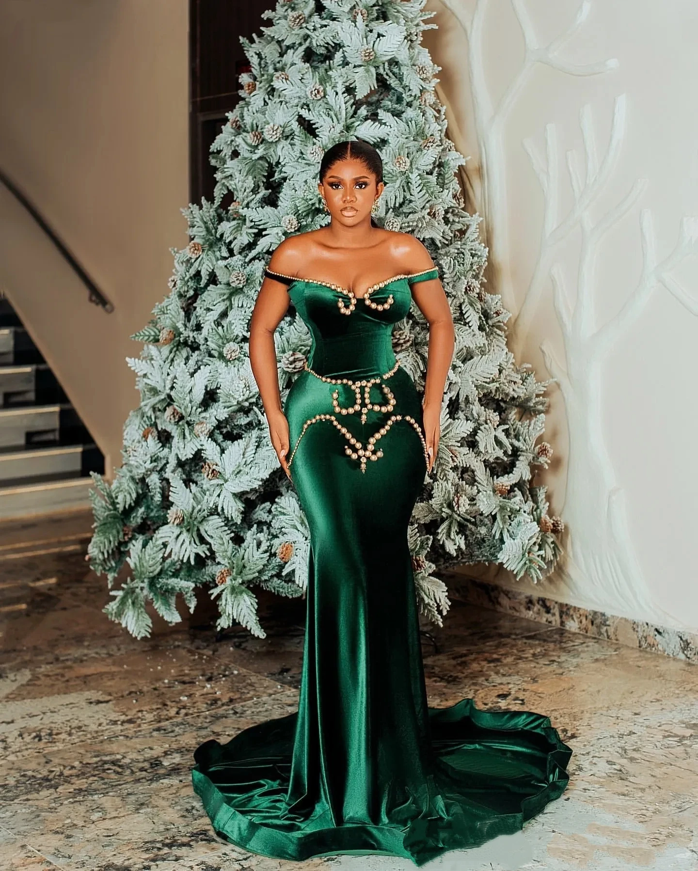 Aangepaste zeemeermin sexy lieverd baljurk fluwelen parel formeel verjaardagsfeestje plus size speciale gelegenheid avondjurk 2025