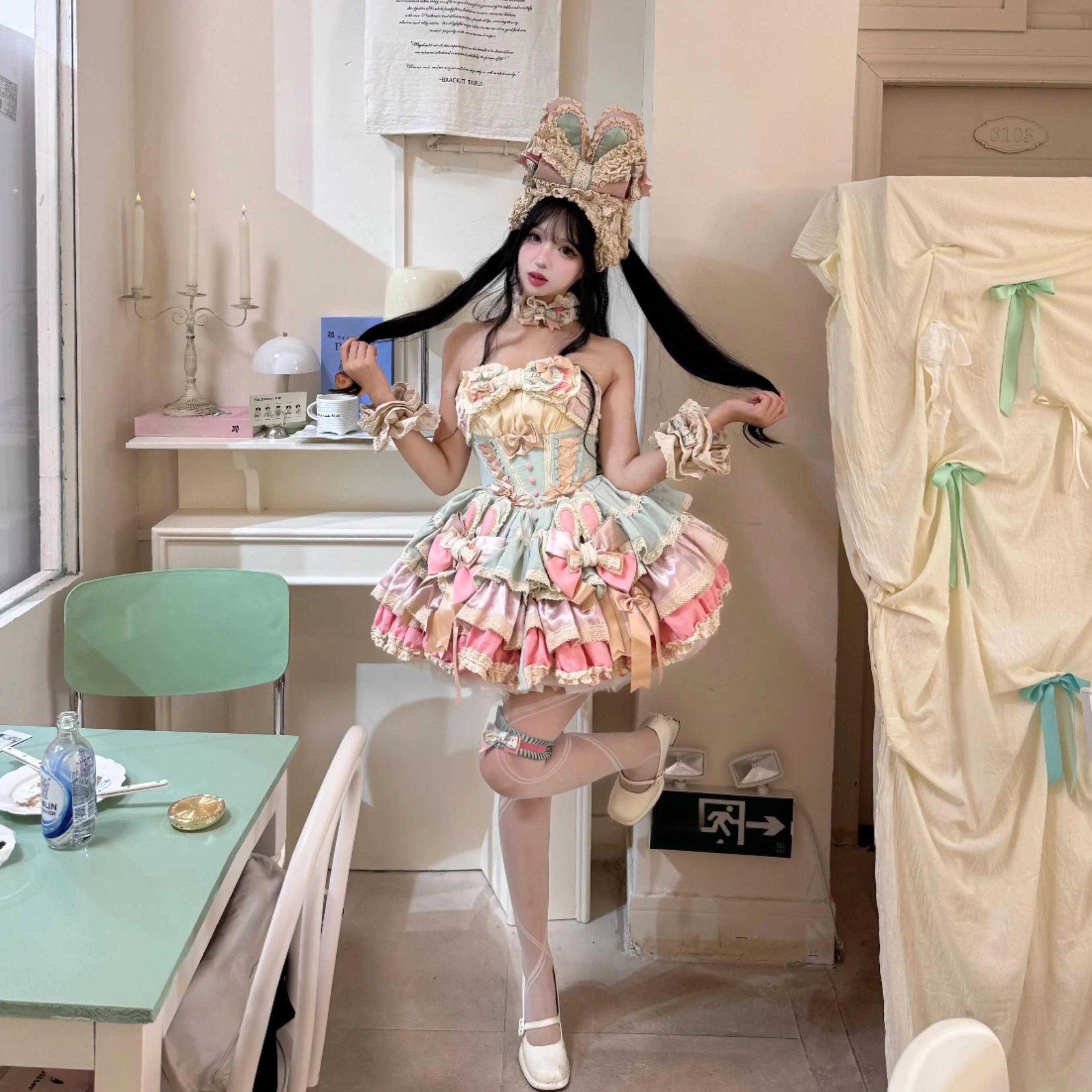 Princ Sle High-Defn Satin Dance Version Reborn Milk Rabbit Theatre Milk een Dames Dr Polyester 96% Spandex 4%