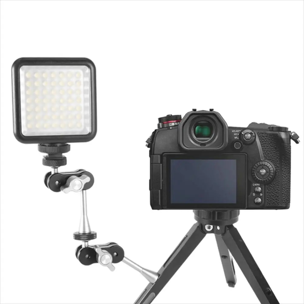 

1/4 Inch Screw Camera Magic Arm Double Ball Head Adjustment Ball Magic Arm Load 2kg Aluminum Alloy Magic Arm Bracket Microphone