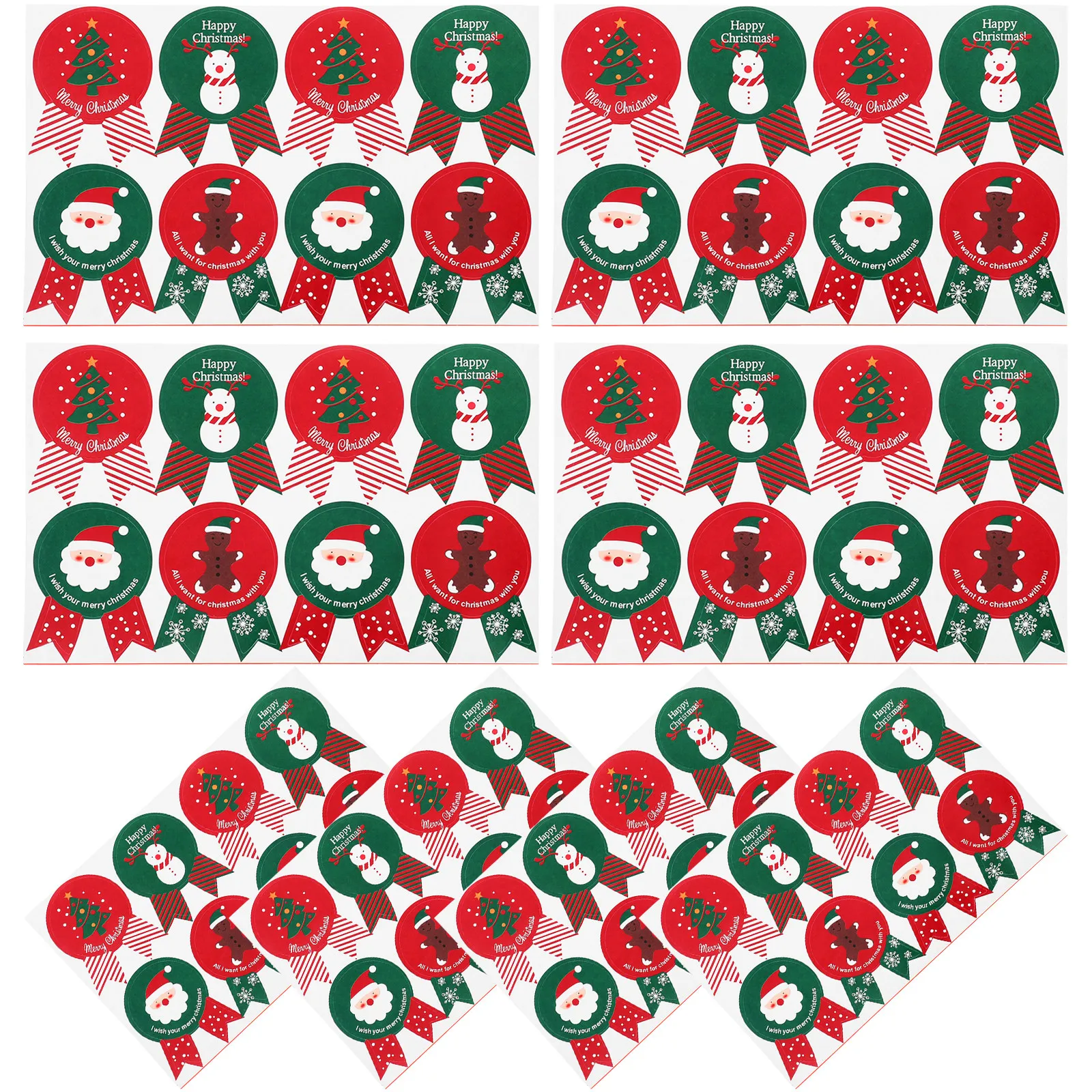 20 Pcs Christmas Decoration Stickers Tree Envelope Elk Wrapping Chritsmas Party Seals