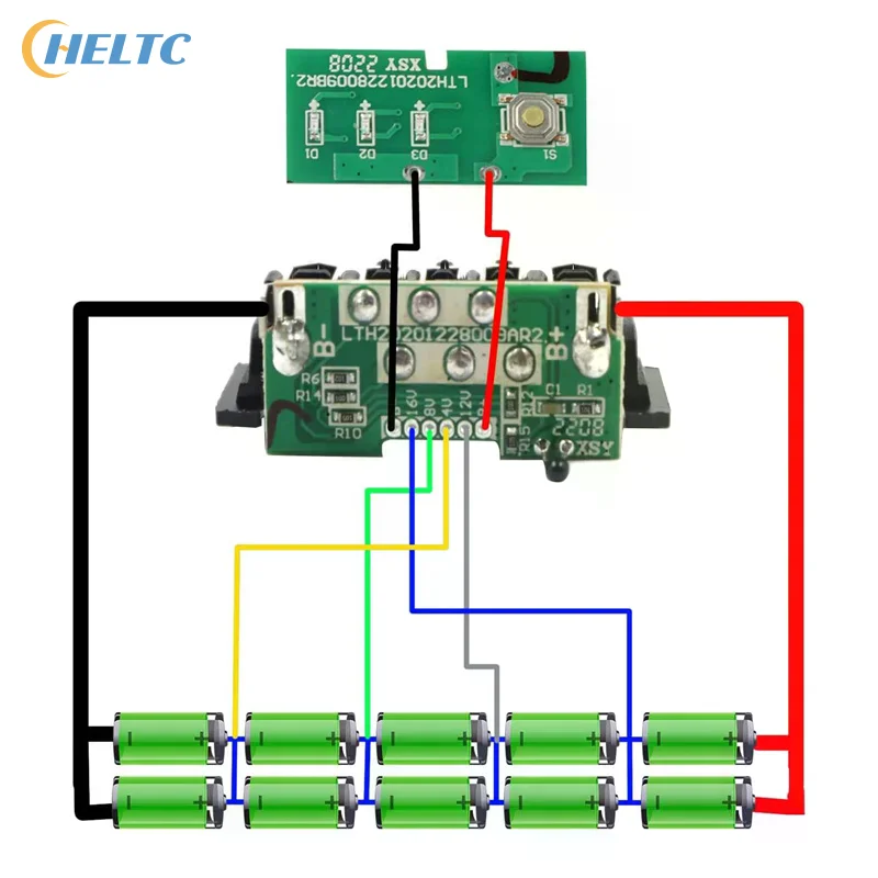 DCB200 Li-ion Battery Case With PCB Charging Protection Circuit Board Box Shell For Dewalt 18V 20V 4Ah 5Ah Lithium Power Tools