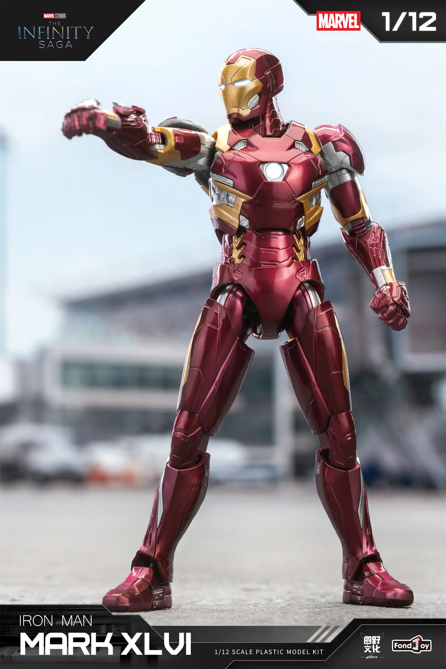 1/12 Original LED FondJoy Iron Man MK45 MK46 MK50 MK4 MK6 MK7 DIY Spielzeug Action Figure Tony Stark Sammlung Anime Modell Kinder Geschenke – Detail 18