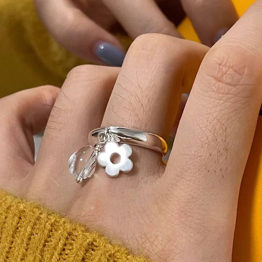 Women's Minimalist Handmade 925 Sterling Silver Big Stone Ring