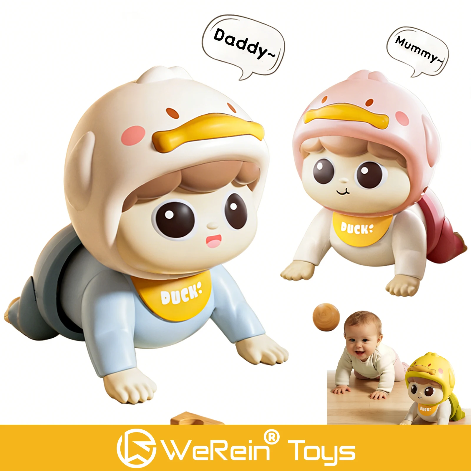 

Музыкальная развивающая игрушка для младенцев и малышей - интерактивная кукла для ползания, обучающая и развлекательная игра