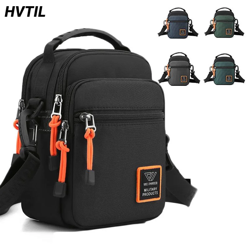 HVTIL borsa a tracolla portatile a spalla singola da uomo moda sport all'aria aperta marsupio in Nylon Casual Mini borsa a tracolla appesa