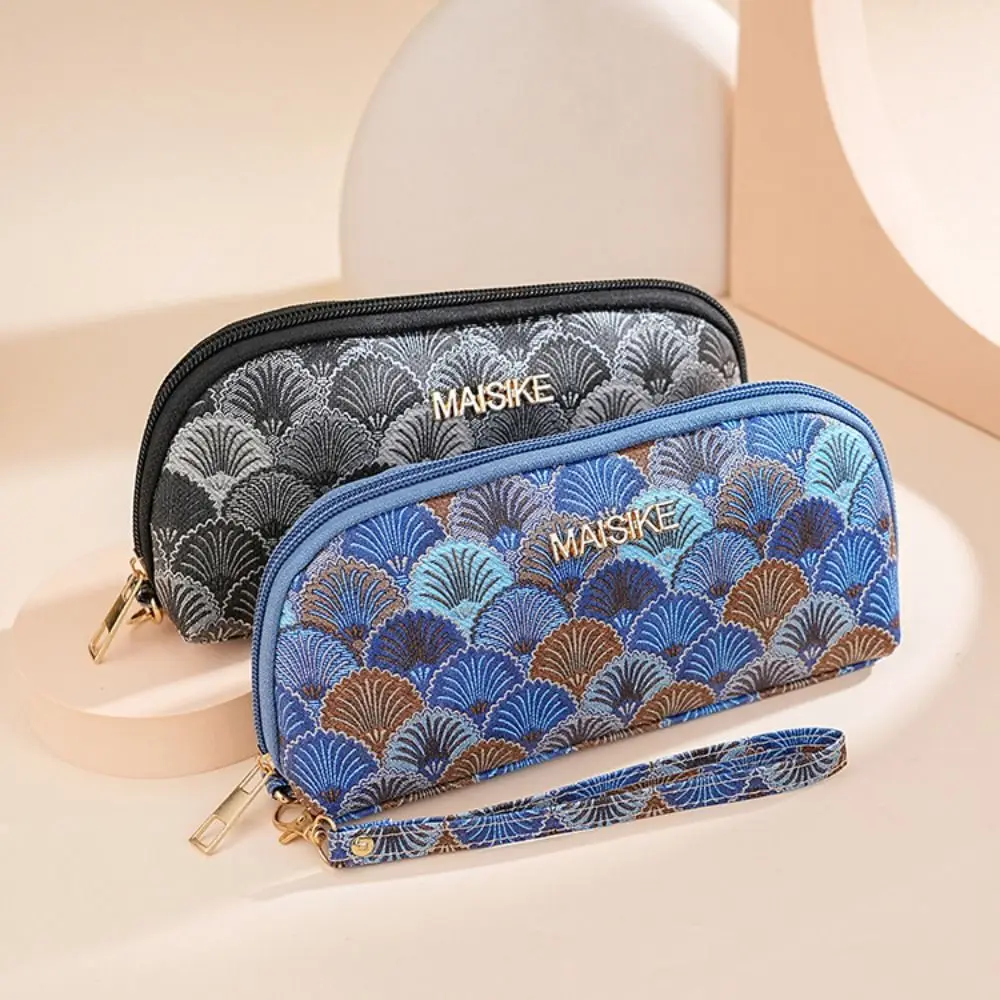 الجاكار شل مخلب المحفظة حامل بطاقة الائتمان حقيبة صغيرة التطريز حقيبة يد محفظة نسائية للعملات المعدنية عملة جيب المرأة محفظة طويلة السفر