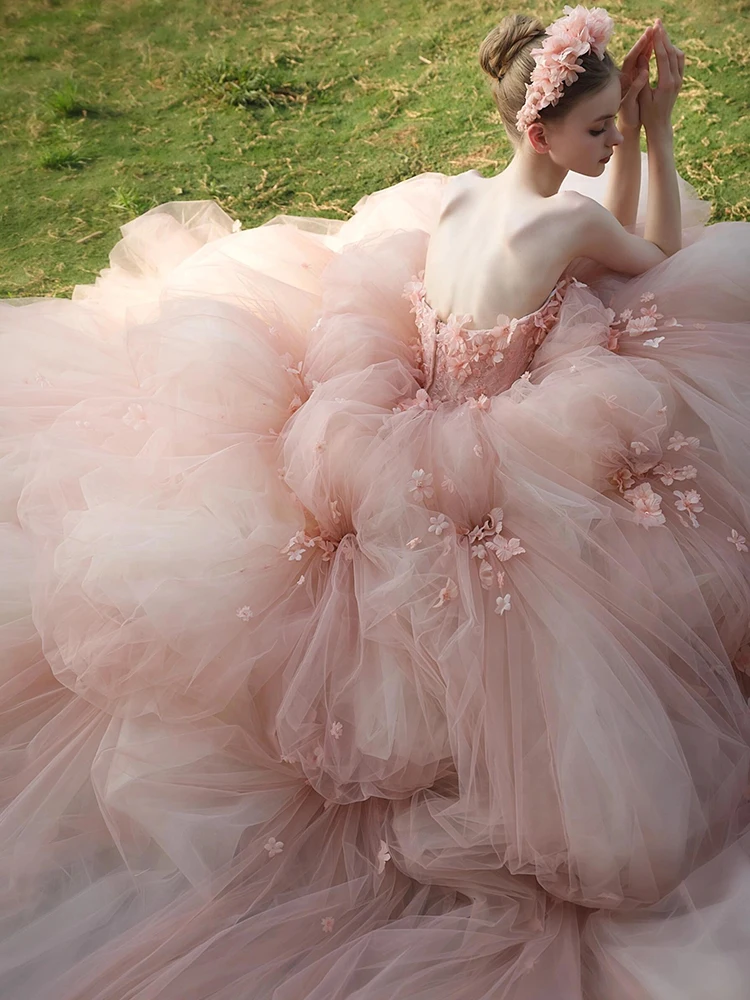 Vestido de baile rosa princ sle noite dr feminino de luxo leve poliéster fibra elástica saia longa