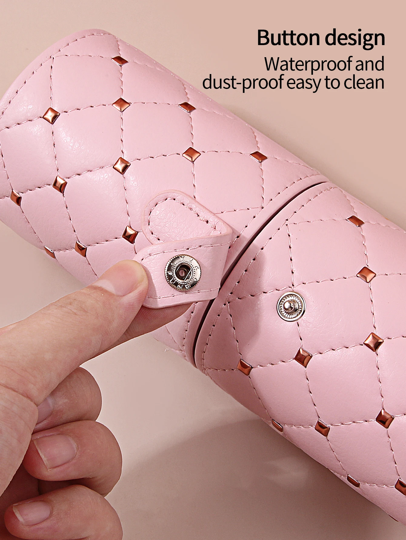 20261Pcs PU Leder Make-Up Pinsel Eimer Tragbare Reise Kosmetik Tasche Multi-Funktion Staub-Proof Wasserdicht Make-Up Pinsel zylinder