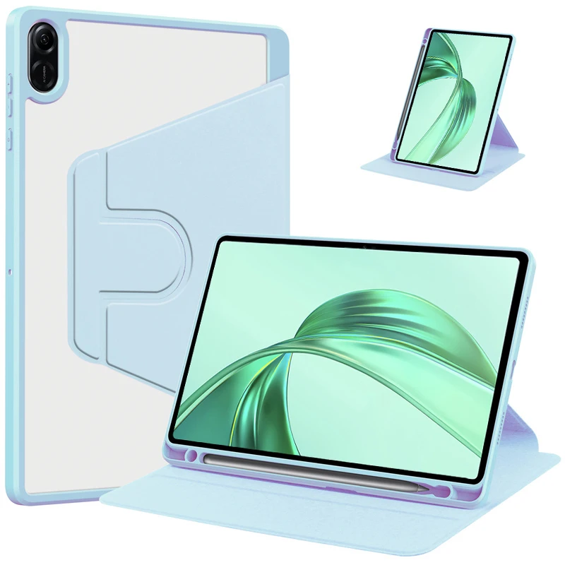 Für Honor Pad X8a Fall 11 zoll 360 Rotierenden Acryl Zurück Harte Stand Abdeckung Für Coque Honor Pad X8a Abdeckung fall mit Bleistift Halter
